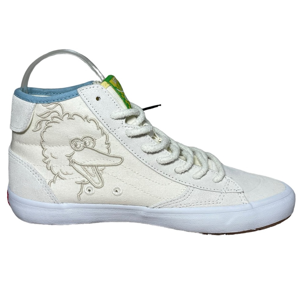 VANS Sk8-Hi High Top White Sneakers SESAME STREET Suede Canvas New Rare - Picture 12 of 16